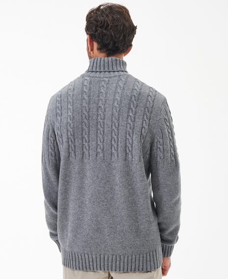 Barbour Duffle Knitted Jumper — Grey Marl