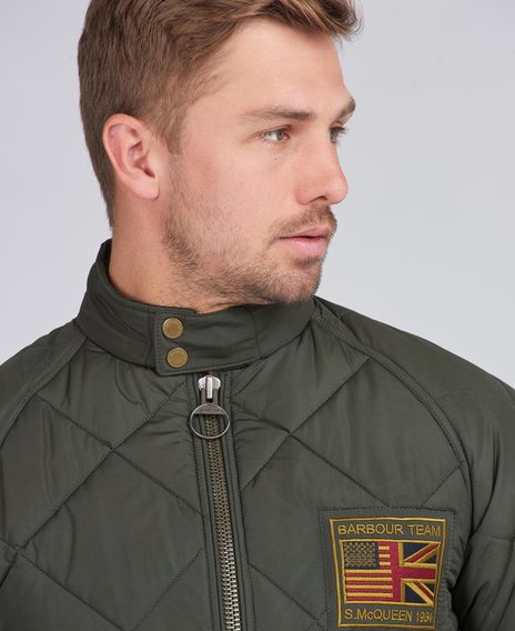 Barbour International Steve McQueen Quilted Merchant — Sage