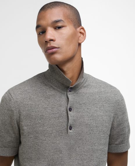 Barbour Buston Knitted Polo Shirt — Uniform Green