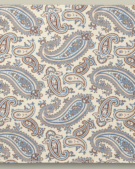 Charles Tyrwhitt Silk Paisley Pocket Square — Cream
