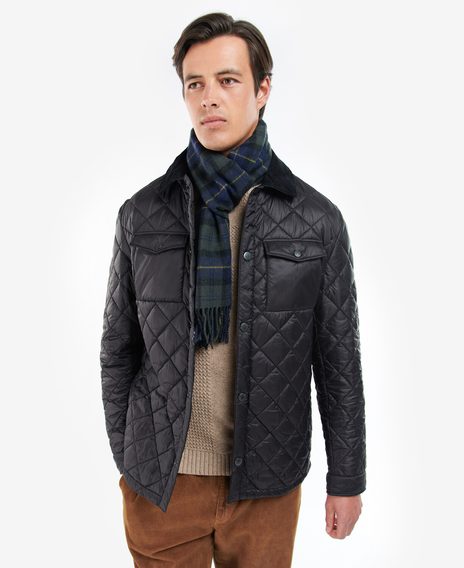 Barbour Tartan Lambswool Scarf — Olive Night