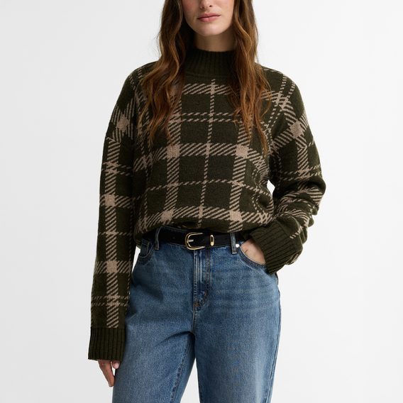 Barbour Delilah Tartan Wool Jumper