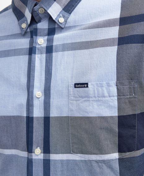 Barbour Harris Tailored Shirt — Deep Blue Tartan