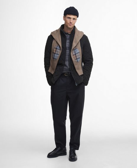Barbour Cord Liddesdale Quilted Jacket — Classic Black