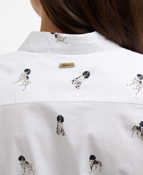 Barbour Brambles Tailored Long-Sleeved Shirt — Dog Print