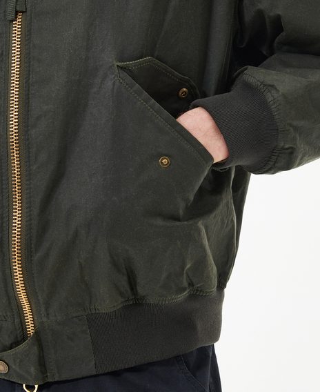 Barbour JBS Wax Flight Jacket — Archive Olive