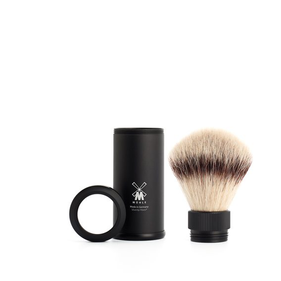 Mühle TRAVEL Shaving Brush (Silvertip Fibre®, Black Aluminium)