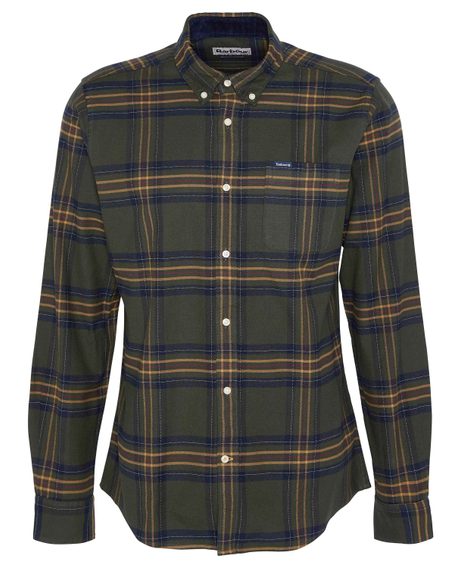 Barbour Portdown Tailored Shirt — Olive