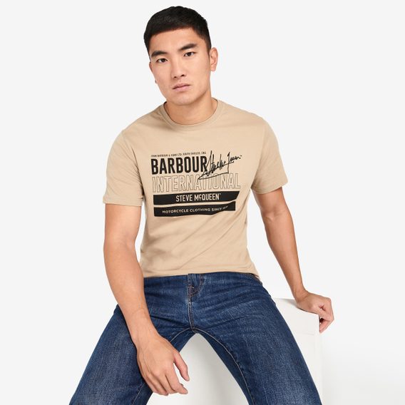 Bavlnené tričko Barbour International Barry Tee - Coriander