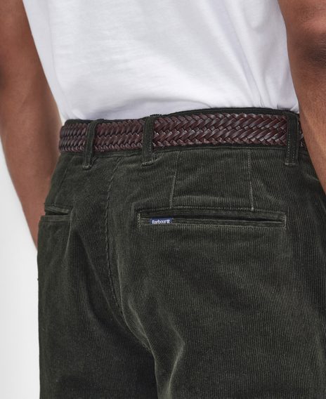 Barbour Stretch Cord Tailored Trousers — Forest
