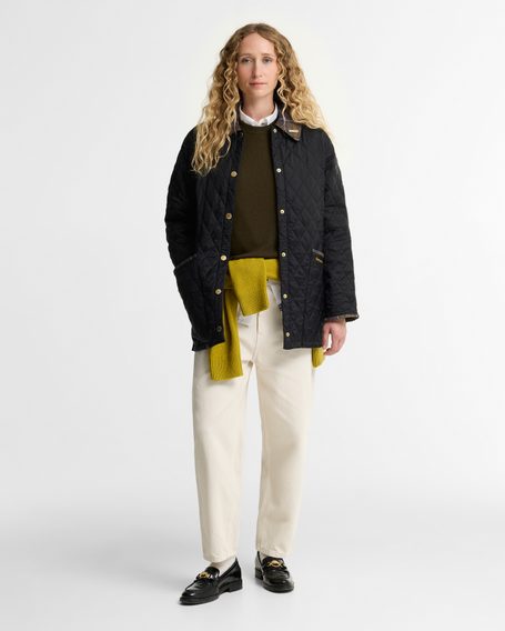 Barbour Icons Tartan Collar Modern Liddesdale Quilted Jacket