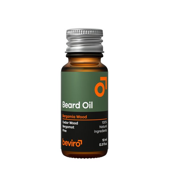 Cestovný olej na bradu Beviro Bergamia Wood (10 ml)