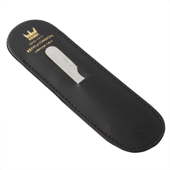 Kent NU 19 — Handmade OT Pocket Comb with Nail File in Leather Case