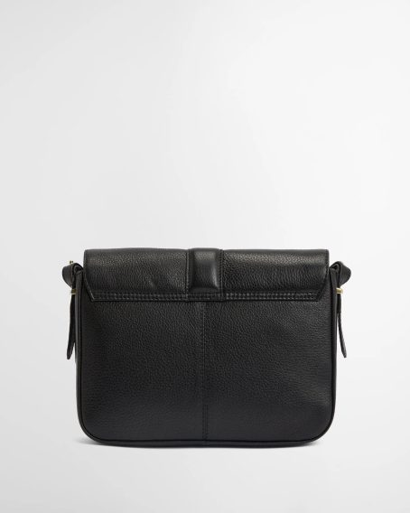Barbour Rosa Leather Crossbody Bag — Black