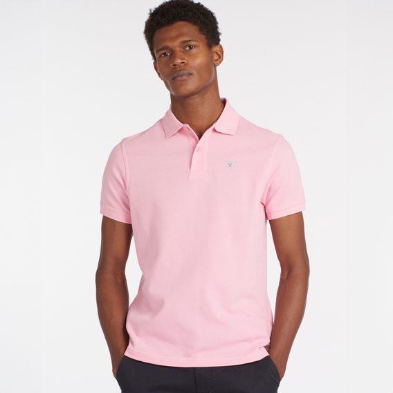 Barbour Sports Polo Shirt — Parfait Pink