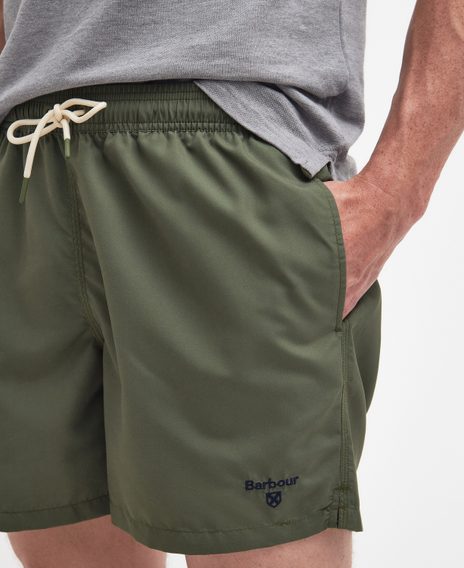 Barbour Logo Swim Shorts — Olive