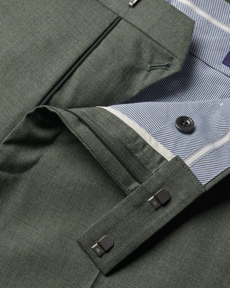 Charles Tyrwhitt Ultimate Performance Sharkskin Suit Trousers — Sage Green
