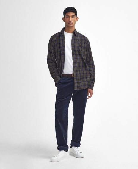 Barbour Stretch Cord Tailored Trousers — Classic Navy