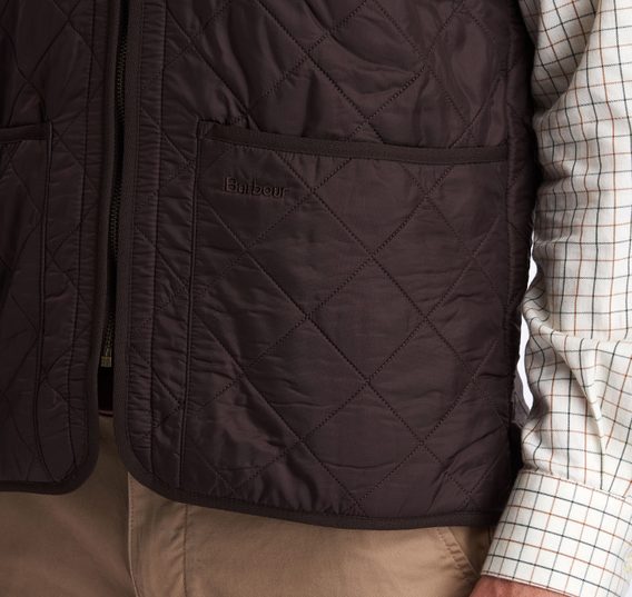 Prešívaná vesta Barbour Polarquilt - tmavo hnedá