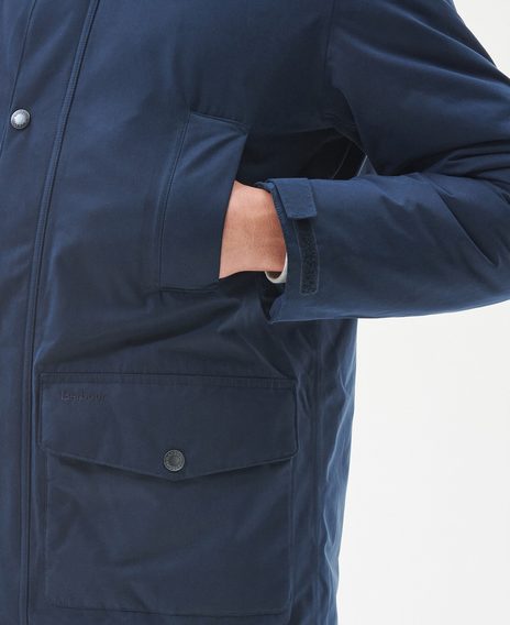 Barbour Ripley Waterproof Parka Jacket — Classic Navy