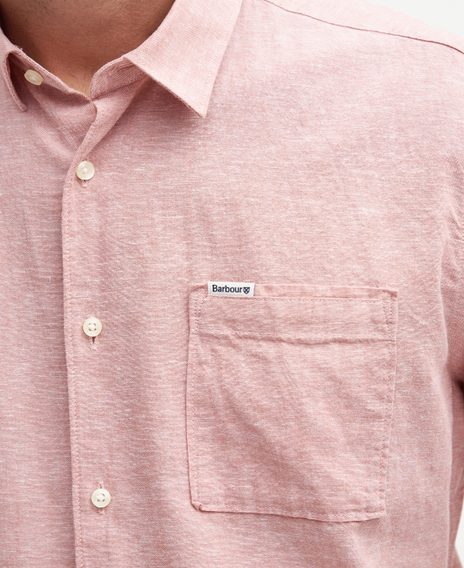 Barbour Nelson Short Sleeve Shirt — Pink Clay