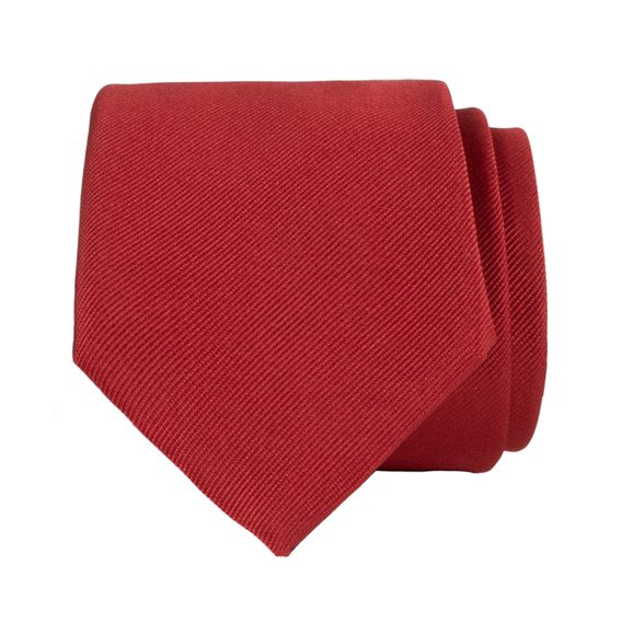 Červená hodvábna kravata s jemným vzorom