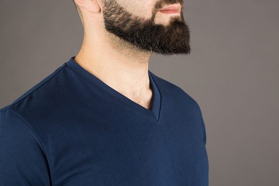 V-neck tričko John & Paul — Navy