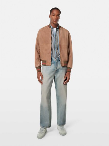 Scotch & Soda — Goat Suede Bomber Jacket