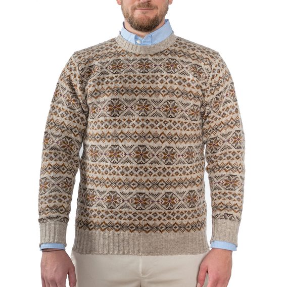 Jamieson's Fair Isle Jumper — Stone
