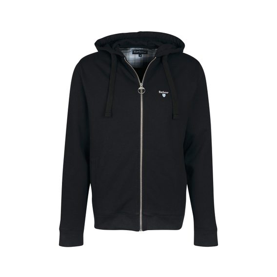 Barbour Wallington Zip Hoodie — Black