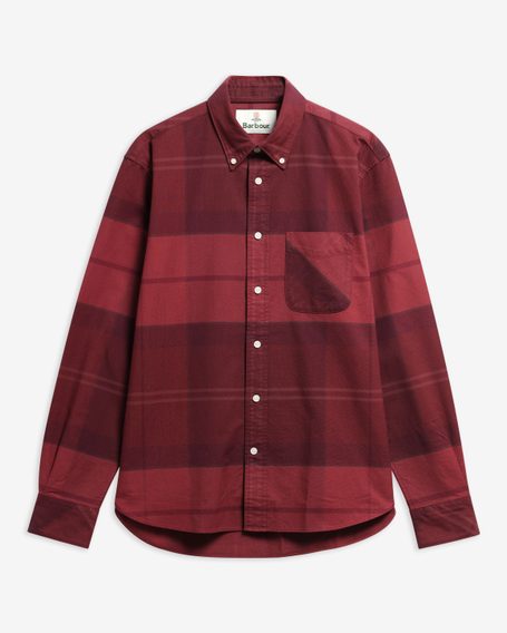 Barbour Mineral Tartan Dunoon Authentic Shirt — Crimson Heather