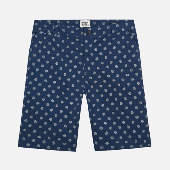 Scotch & Soda — Stuart Printed Cotton Chino Shorts
