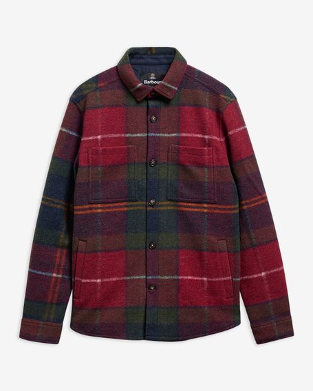 Barbour Woodlane Brushed Check Overshirt — Winterberry Tartan
