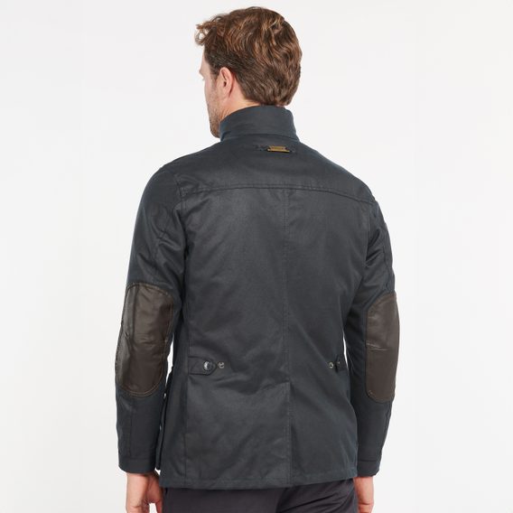 Barbour Ogston Waxed Cotton Jacket — Navy