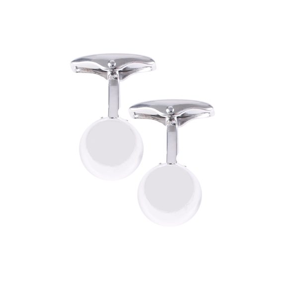 House of Amanda Christensen Cufflinks — Globe, Silver