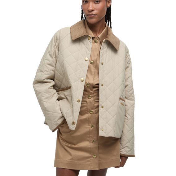 Barbour Anise Quilted Jacket — Light Sand