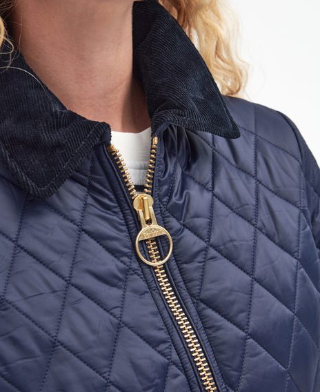 Barbour Beadnell Fitted Quilted Jacket — Navy