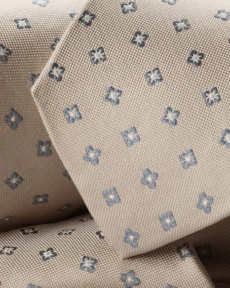 Charles Tyrwhitt Silk Patterned Tie — Ivory
