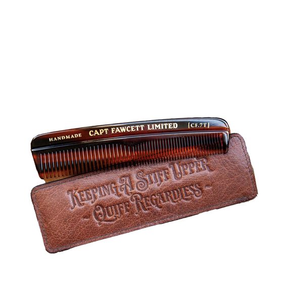 Cpt. Fawcett — Hair Comb with Leather Case