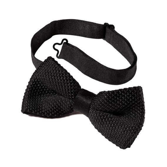 Charles Tyrwhitt Silk Knitted Bowtie — Black