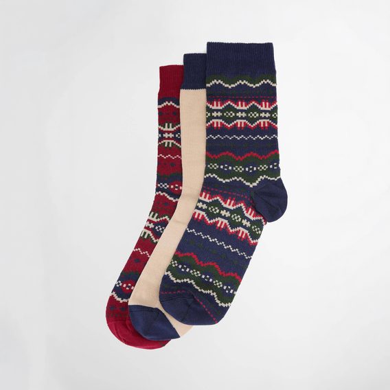 Barbour Helen Fairisle Sock Gift Set