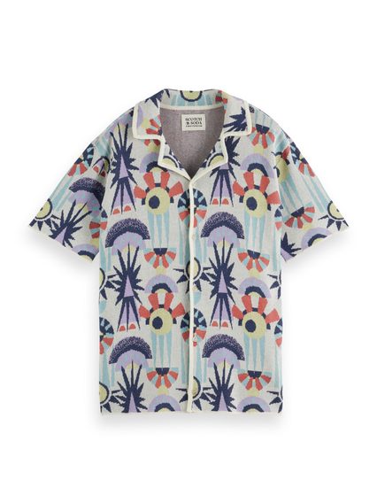Scotch & Soda — Jacquard Knit Short-Sleeved Shirt