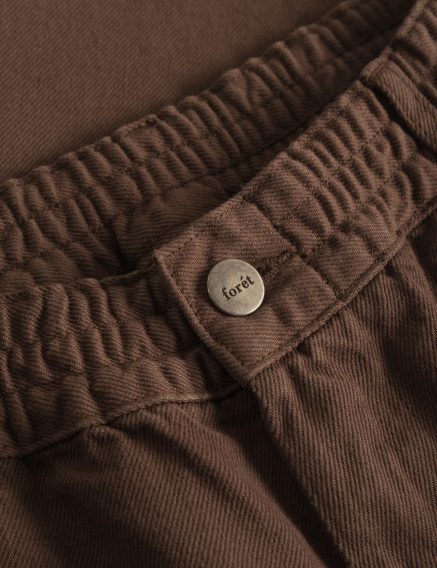 forét Clay Pants — Deep Brown Twill