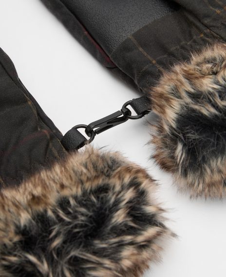 Barbour Tartan Waxed Mitts