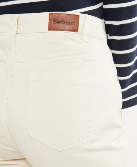 Barbour Westbury Barrel Leg Jeans — Ecru
