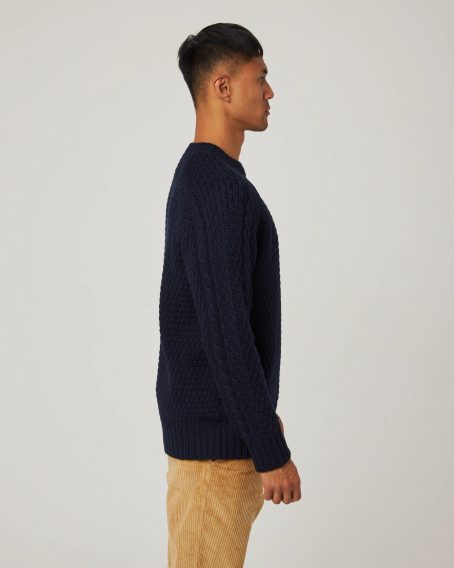 Peregrine Winston Crew Jumper — Navy