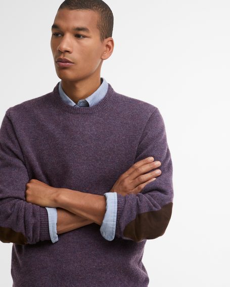 Barbour Essential Patch Crew Neck Sweater — Lilac