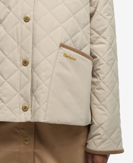 Barbour Anise Quilted Jacket — Light Sand
