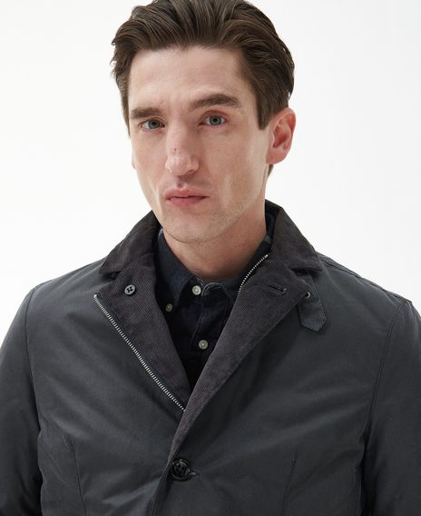 Barbour Winter Lutz Wax Jacket — Grey