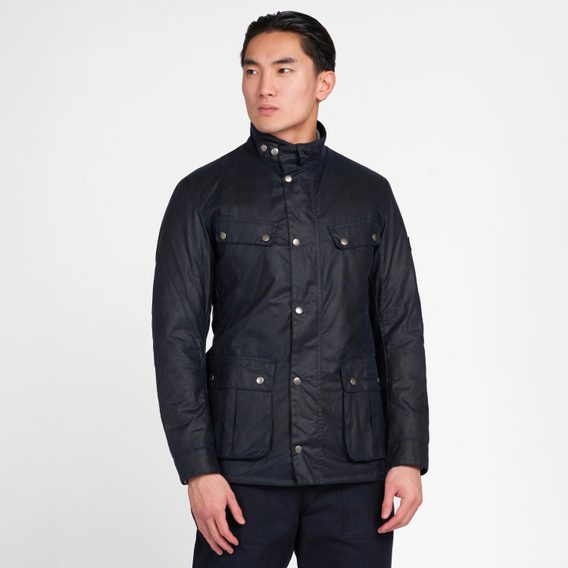 Barbour International Duke Wax Jacket — Navy